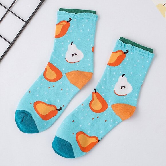3 Pack of Fruit Printed Breathable socks - Picture 4 of 4